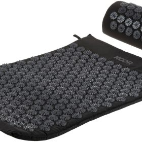KOOR Akupressurmatte mit Kissen F01574 schwarz