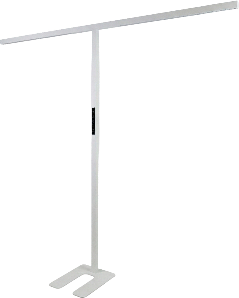 LUXULA-LX700133-4255719624474 LUXULA Stehleuchte Slim Line Duo LX700133 weiss, dimmbar – Bild 1