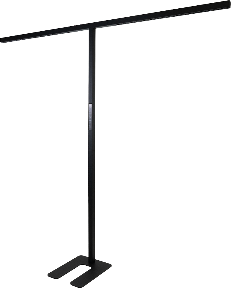 LUXULA-LX700134-4255719624481 LUXULA Stehleuchte Slim Line Duo LX700134 schwarz, dimmbar – Bild 1