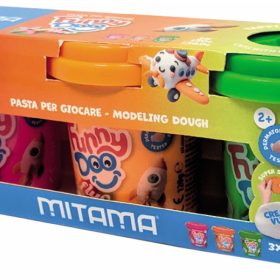 MITAMA Modellierset Funny Doo 360g 3910020 Tris Fluo, 3 Stück