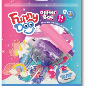 MITAMA Modellierset Funny Doo 350g 3910074 Glitter Bag, 14-teilig
