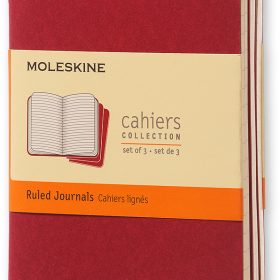 MOLESKINE Notizheft Cahier A6 095-6 liniert, rot 3 Stück