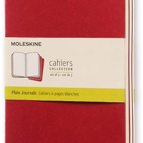 MOLESKINE Notizheft Cahier A5 103-8 blanko, rot 3 Stück
