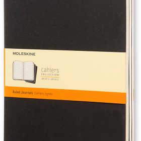 MOLESKINE Notizheft Cahier XL 25x19cm 705014 liniert, schwarz 3 Stück