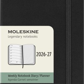 MOLESKINE Wochen-Notizkalender 26/27 DHB18WN2Y27 18M liniert HC schwarz 9x14cm