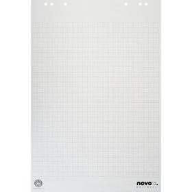 NOVOOO Flipchart-Block 80g 65x98cm 400174481 Recycling kariert 20 Blatt