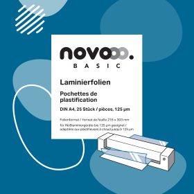 NOVOOO Laminierfolie A4 47070000 glanz, 125my 25 Stück