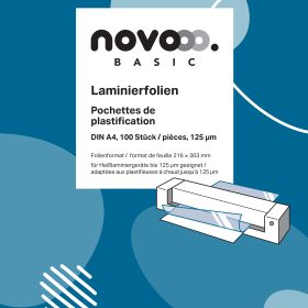 NOVOOO Laminierfolie A4 47080000 glanz, 125my 100 Stück