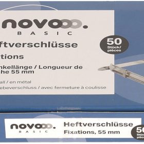 NOVOOO Heftverschlüsse 5.5cm 608240 Metall 50 Stück