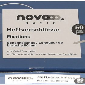 NOVOOO Heftverschlüsse 8.0cm 608241 Metall 50 Stück