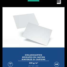 NOVOOO Einlagekarton für A4 734359 475g, grau 100 Stück