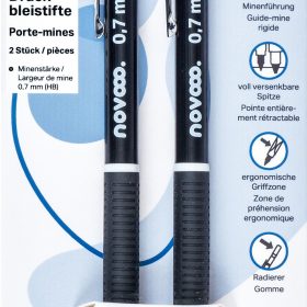 NOVOOO Druckbleistift 0,7mm PL750500 inkl. 12 Minen 2 Stück
