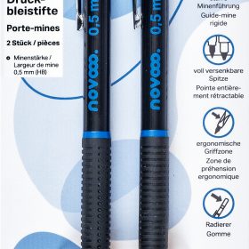 NOVOOO Druckbleistifte 0,5mm PL750500 inkl. 12 Minen 2 Stück