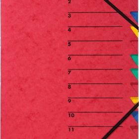 PAGNA Fächermappe EASY A4 24131-01 rot 12 Fächer