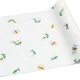 PARTYDECO Tischläufer 40x500cm BF1 Blumen und Schmetterlinge