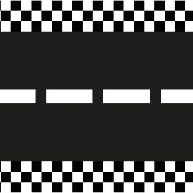 PARTYDECO Tischläufer Vlies 40x500cm BF4 Rennstrecke