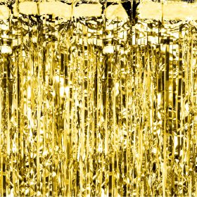 PARTYDECO Partyvorhang 100x200cm CRT3M-019 Metallic gold
