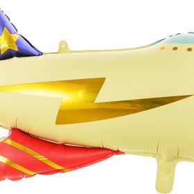 PARTYDECO Folienballon 91x39cm FB108 Flugzeug