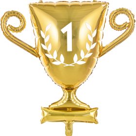 PARTYDECO Folienballon 64x61cm FB110M-019 Pokal gold