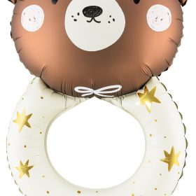 PARTYDECO Folienballon 67cm FB191 Teddybär Rassel