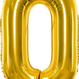 PARTYDECO Folienballon Ziffer 0 86cm FB1M-0-019 gold