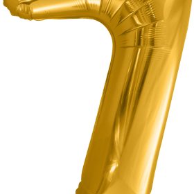 PARTYDECO Folienballon Ziffer 7 86cm FB1M-7-019 gold