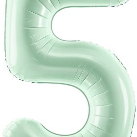 PARTYDECO Folienballon Ziffer 5 72cm FB230G-5-012 hellgrün