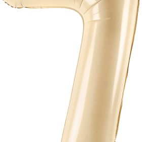 PARTYDECO Folienballon Ziffer 7 72cm FB230P-7-013 beige