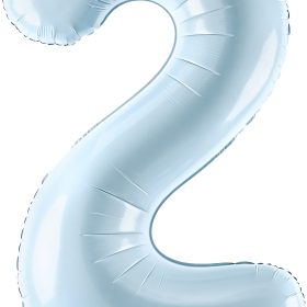 PARTYDECO Folienballon Ziffer 2 72cm FB230P2001J hellblau