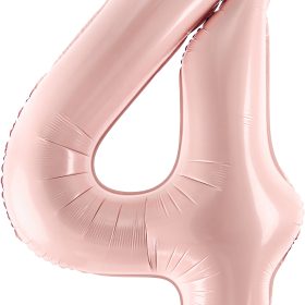 PARTYDECO Folienballon Ziffer 4 72cm FB230P4081J rosa