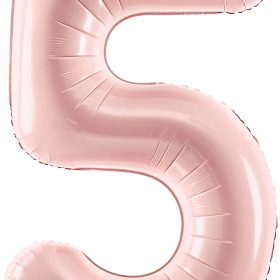 PARTYDECO Folienballon Ziffer 5 72cm FB230P5081J rosa