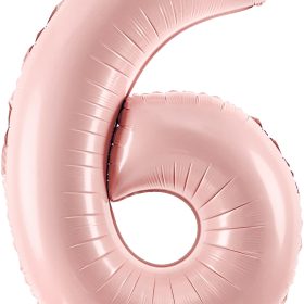 PARTYDECO Folienballon Ziffer 6 72cm FB230P6081J rosa