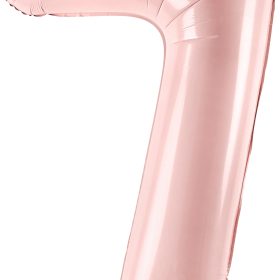PARTYDECO Folienballon Ziffer 7 72cm FB230P7081J rosa