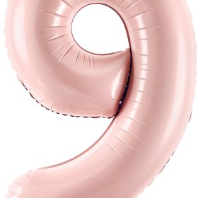 PARTYDECO Folienballon Ziffer 9 72cm FB230P9081J rosa