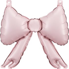 PARTYDECO Folienballons 25.5x25cm FB269-081PJ Schleifenform, rosa 5 Stück