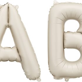 PARTYDECO Folienballon 35cm FB277T-013 Baby beige