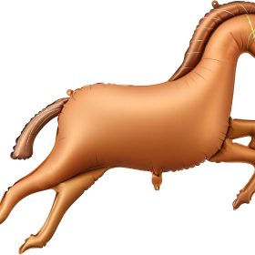 PARTYDECO Folienballon 80cm FB279 Pferd braun