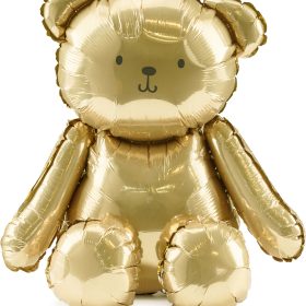 PARTYDECO Folienballon 42cm FB286-019 Bär gold