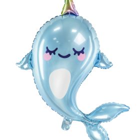 PARTYDECO Folienballon 53x87cm FB62 Narwal