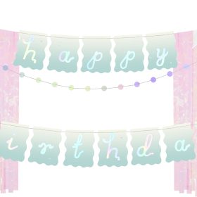 PARTYDECO Girlande Happy Bi. 130x100cm GRL123 Meerjungfrau, mix