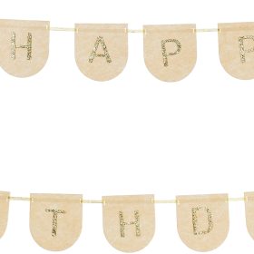 PARTYDECO Girlande Happy Birthday 3m GRLF3 Filz, rosa