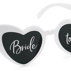 PARTYDECO Brille 14.8x6x13.5cm OKR32 Bride to be weiss