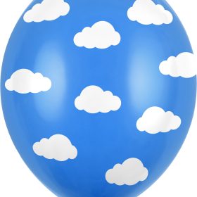 PARTYDECO Ballons 30cm SB14P-230-00 Wolken, blau 6 Stück