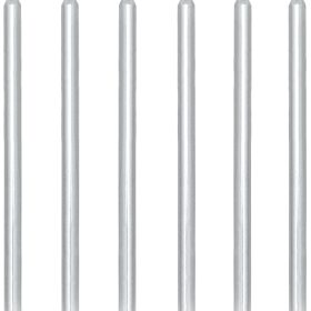 PARTYDECO Geburtstagskerzen 12.5cm SCD-1-018ME silber 12 Stück