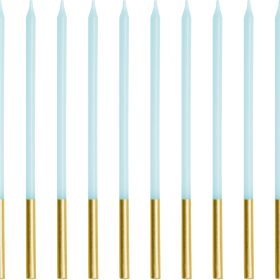 PARTYDECO Geburtstagskerzen 14cm SCD-4-011J hellblau 12 Stück