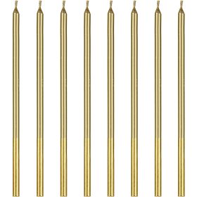 PARTYDECO Geburtstagskerzen 14cm SCD-4-019 gold 12 Stück