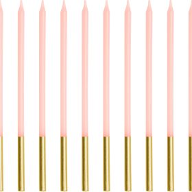 PARTYDECO Geburtstagskerzen 14cm SCD-4-081 rosa 12 Stück