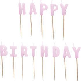 PARTYDECO Kerzen Happy Birthday SCS-13-014 lila