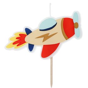 PARTYDECO Geburtstagskerzen 4.5-5cm SCS-19 Flugzeug 3 Stück