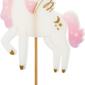 PARTYDECO Geburtstagskerze 9cm SCS-26 Einhorn